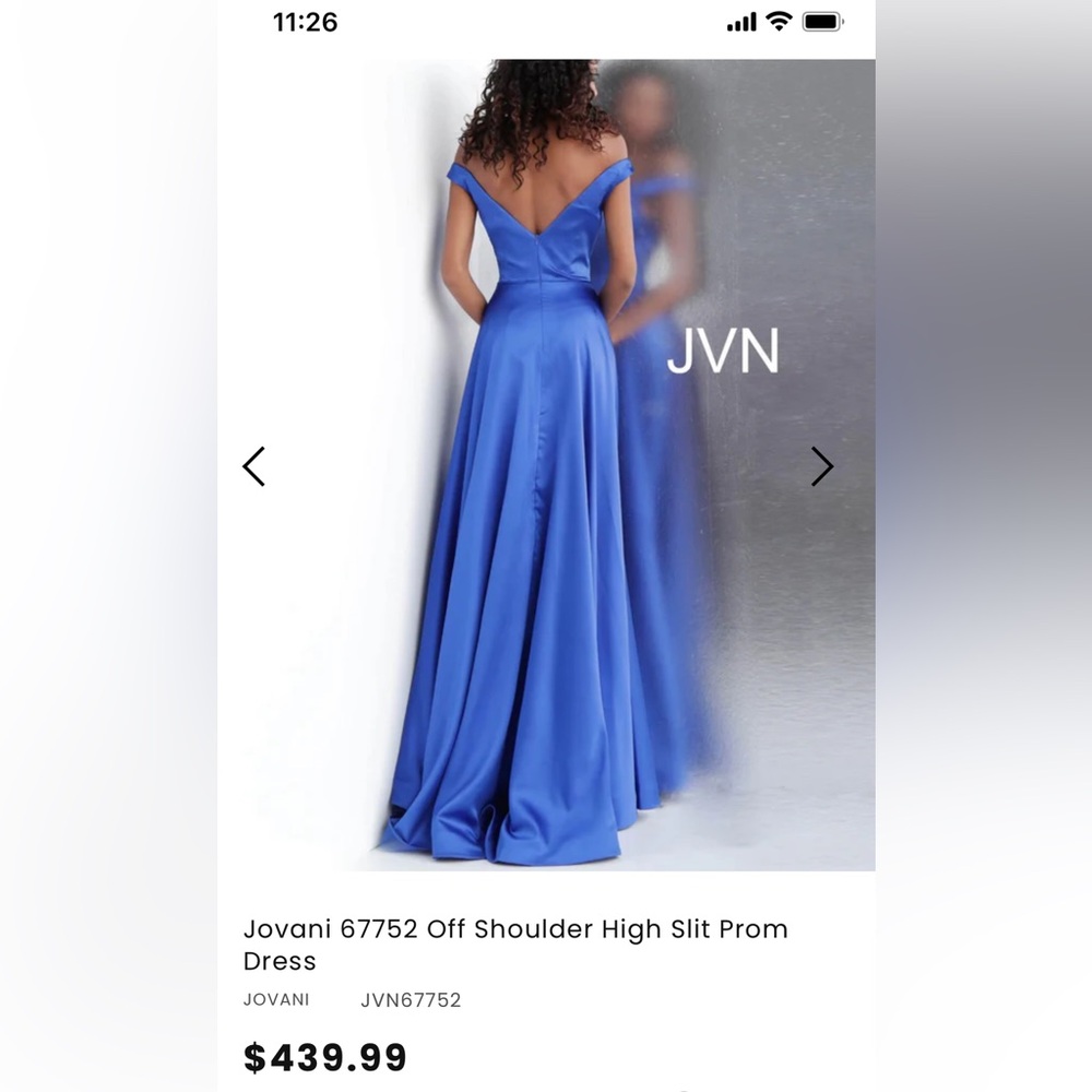 Jovani Blue Gown size 14 NWT - Picture 7 of 7
